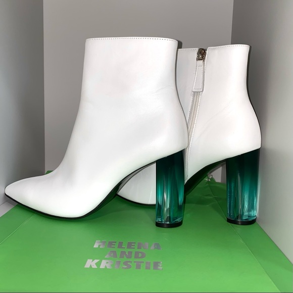 Helena and Kristie Shoes - Brand new w/box Helena and Kristie White booties